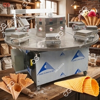 Machine commerciale à gaufrettes et cornets de crème glacée en acier inoxydable et prix – Machine à rouleaux pour cornets de crème glacée