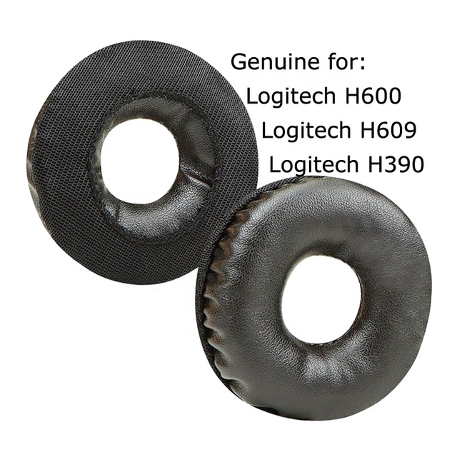 Genuine Earpad for Logitech H600 H609 H390 Ear Cushions Noise Cancelling Headset PU Leather Cover Ear Pads