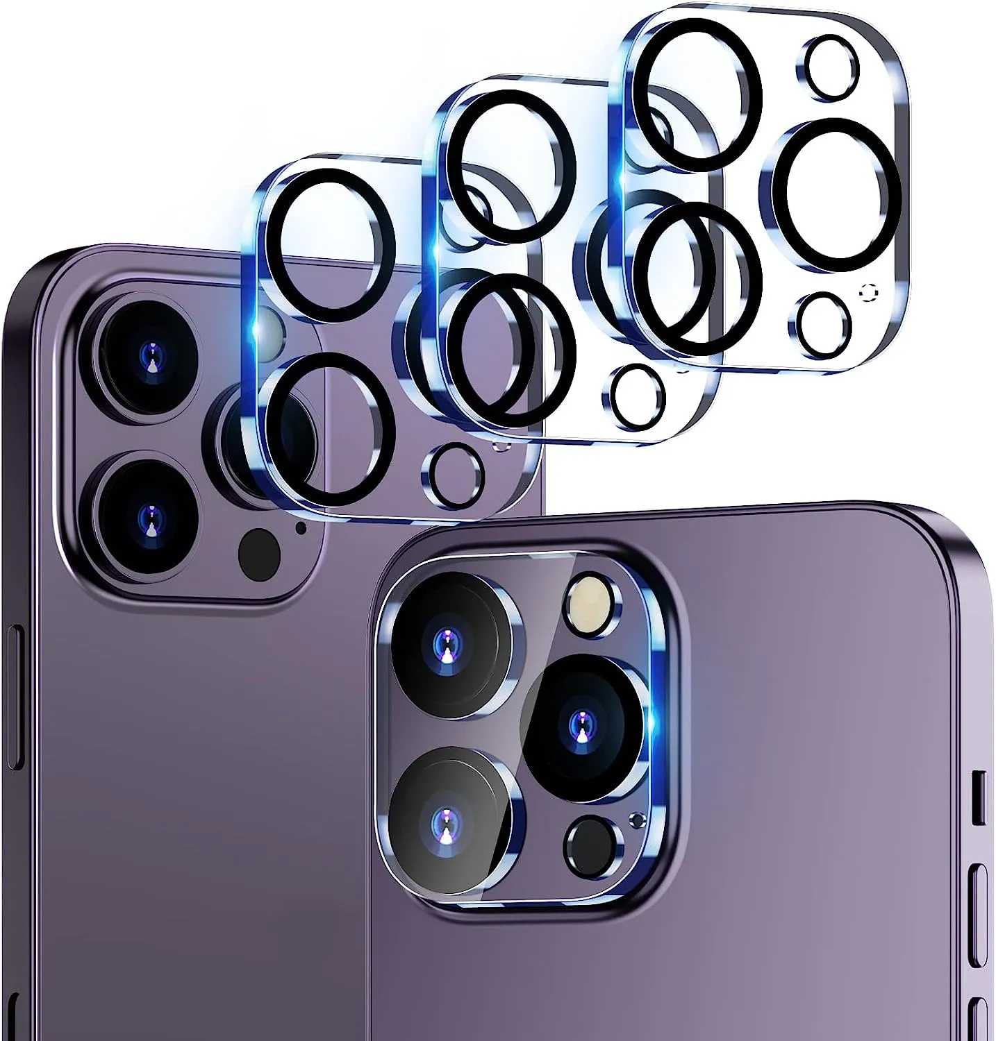 Kamera Lens ekran koruyucu iPhone 14 için Pro 15 Pro Max temperli cam iphone 15 kamera için Lens kapağı koruma 9H sertlik