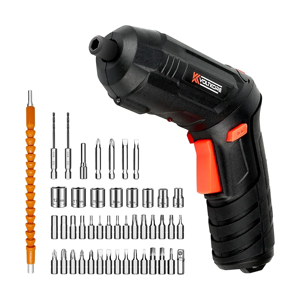 Vertak 3.6V Power Drill Cordless Electric Screwdriver Multi Function with 47Pcs Screw Bits