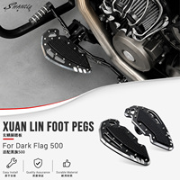Repose-pieds de moto en caoutchouc antidérapant et alliage d'aluminium CNC larges et élargis pour Benda Dark Flag 500 XUAN LIN, pour moto cruiser