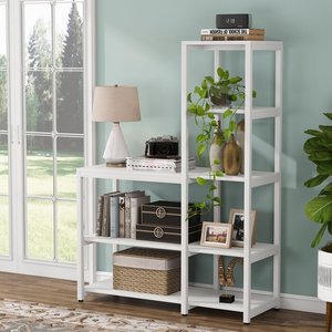 Multi-tier storage <b>rack</b>, <b>shelf</b>, home bookshelf, floor display <b>rack</b>, simple steel and wood storage <b>rack</b> - Product Image 1