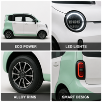 Nouvelle Voiture Électrique Micro-énergétique 4 Places, Véhicule Électrique à Basse Vitesse, Petite Voiture Électrique avec Climatisation pour Usage Familial