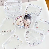Sac à poupée en PVC transparent minimaliste kawaii, porte-clés, étanche, anti-poussière, pochette organisateur, fermeture éclair, Itabag, décoration de carte