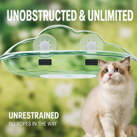 Hamac mural portable pour chat avec ventouses – Lit suspendu toutes saisons pour animaux de compagnie