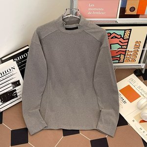 Maglia Termica da <span class=keywords><strong>Uomo</strong></span> a Collo Alto, Doppio Strato in Pile Spazzolato, T-Shirt a Maniche Lunghe Calda Tinta Unita per Autunno e Inverno - Product Image 4