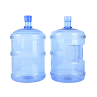 Bouteille d'eau en plastique PC bleue réutilisable de 3 et 5 gallons, robuste, vide, pour distributeur d'eau