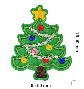 New Christmas Santa Deer Embroidery <strong>Patches</strong> Christmas Tree Snowman Embroidered Iron on Woven <strong>Patch</strong> for Clothes - Product Image 2