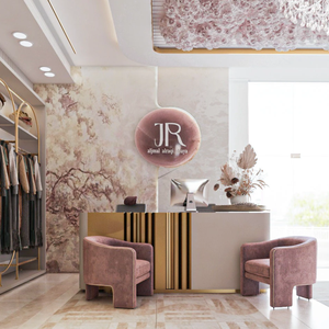 Exhibidor de <span class=keywords><strong>Boutique</strong></span> para Mujer, Estilo Palacio Francés, Moderno, de Lujo, Personalizado, Mueble de MDF Enchapado, Precio de Fábrica - Product Image 6