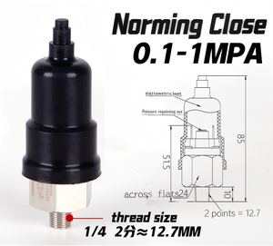 Interruptor de Presión Mecánico Ajustable FPS-1S 0~0.1MPa SPST con Rosca Macho R1/8 para Control de Compresor HVAC y Bomba de Aire - Product Image 2