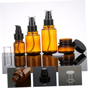 Botella PET Ámbar de 100ml 150ml para Tónico Cosmético, Loción en Spray y Tarro de Crema Facial de 50g con Tapa - Product Image 3