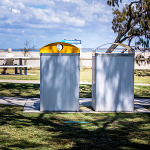 Poubelle de recyclage en <span class=keywords><strong>métal</strong></span> commerciale pour hôtel et restaurant - Poubelle de séparation des déchets écologique debout, rangement pour cuisine et salle de bain - Product Image 4