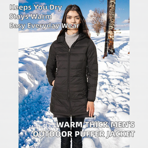 <b>Warm</b> Standard Thickness Men's Autumn <b>Waterproof</b> Zipper Stand Collar Casual Outdoor Puffer Jacket OEM - Product Image 2