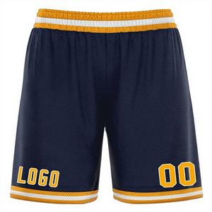 Pantalones Cortos Deportivos de Malla de Béisbol, Estilo Minimalista, Aspecto Liso, 100% Poliéster, Transpirables, de Secado Rápido, con Logotipo Personalizado, Diseño Artístico, para Hombre, Alta Calidad - Product Image 1