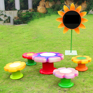 Trang Trí Bàn Ghế Bằng Sợi Thủy Tinh Nhựa Kích Thước Cuộc Sống Điêu Khắc Tượng Ngoài Trời Để Bán - Product Image 5