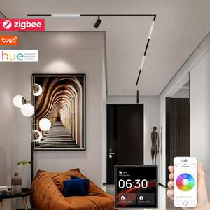 Système d'éclairage sur <span class=keywords><strong>rail</strong></span> à aimant accordable série M20 CCT Rails de surface encastrés DC 48V ronds TUYA Smart DALI LED magnétiques - Product Image 1