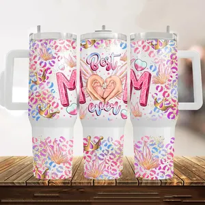 40oz Tumbler With Handle Sublimation H2.0 Flowstate Travel Mug 40 Oz Tumblers Water Bottle Mothers Day Gifts For Dad Fathers Day