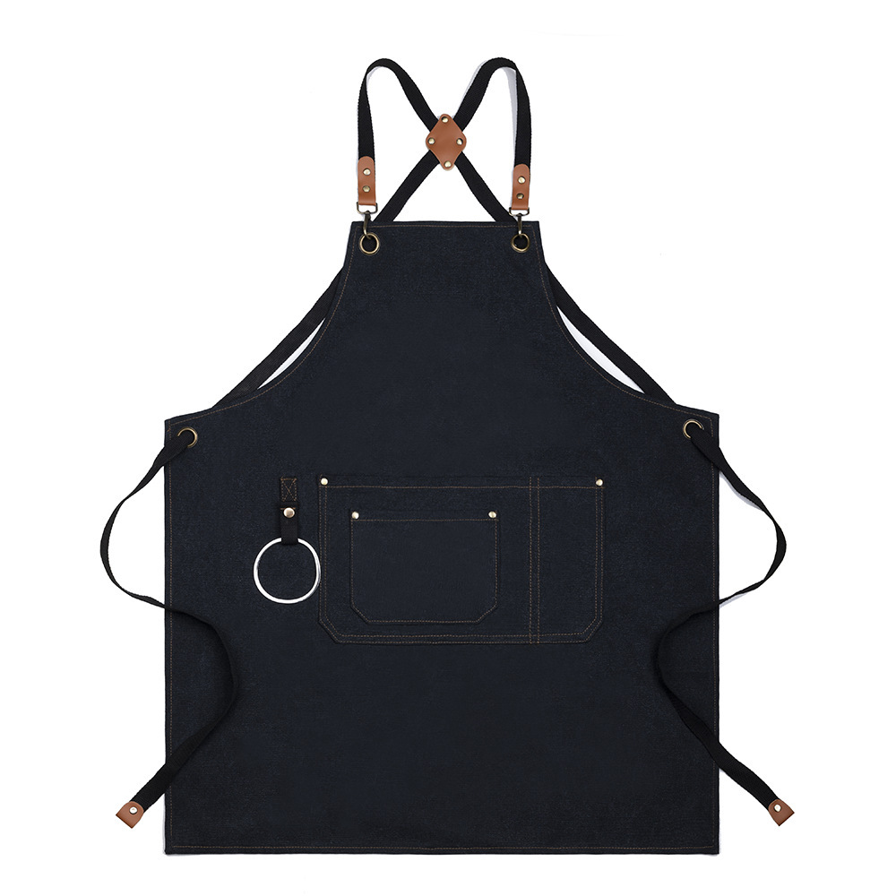 Canvas Kitchen Apron Durable Washable Reusable Adjustable Straps Custom Logo Printed Unisex Cooking Tools High Quality