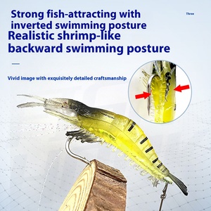 Vente en gros <span class=keywords><strong>de</strong></span> <span class=keywords><strong>leurre</strong></span> <span class=keywords><strong>de</strong></span> crevettes souples réalistes avec un leader pré-rigged <span class=keywords><strong>de</strong></span> lueur lumineuse 8cm 6g appâts <span class=keywords><strong>de</strong></span> pêche <span class=keywords><strong>de</strong></span> prédateur pour l'eau salée eau douce - Product Image 3