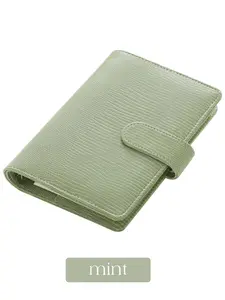 Top Selling 6 Rings Lizard Leather A6 Budget Binder By Gold Rings As Cash Envelope Wallets With Fly Leaf Zipper Bags Available