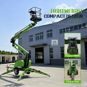 Plataforma Elevadora Ligera de 14m con Cesta, Elevador Eléctrico Articulado Montado en Remolque para Uso en Construcción - Product Image 3
