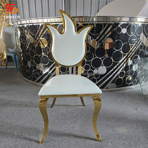 เก้าอี้หนัง PU รูปเปลวไฟสีขาวทนทานสำหรับกลางแจ้งโรงแรมจัดงานแต่งงานและงานเลี้ยงวันเกิดเฟอร์นิเจอร์ - Product Image 2