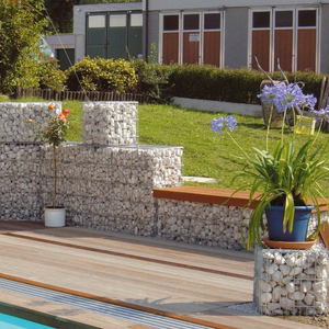 Yuking Galvanized Welded <b>Wire</b> <b>Mesh</b> Gabion Basket & Box with Square Holes Low Carbon Steel <b>Wire</b> (2.0-5.0mm) for Retaining Walls - Product Image 1