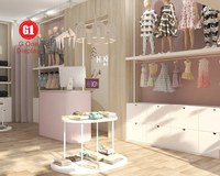 Conception de magasin de vêtements pour enfants modernes, présentoirs de vêtements pour bébés, présentoirs muraux pour magasin d'enfants