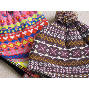 Gorro de punto de invierno con diseño de moda, gorro con orejeras cortado para niños con estampado de punto con orejeras y trenzas, gorros <span class=keywords><strong>Mea</strong></span> Culpa - Product Image 4