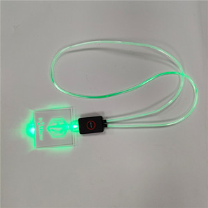 Cinturino da Collo LED Lampeggiante per Feste, Club, Eventi Sportivi, Corsa Notturna, Badge in Acrilico con Cordino, Luminoso al Buio - Product Image 6