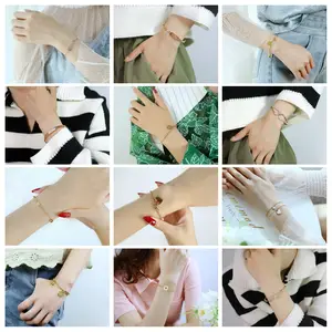 Rose vergoldet Kette Armband für Damen, benutzer definiertes Herz-Anhänger, Party-Schmuck, chinesische Fabrik