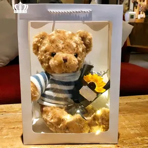 Commercio all'ingrosso di alta qualità 30cm piccoli giocattoli di peluche peluche peluche animale orso con maglione