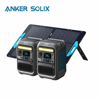 Station d'alimentation compacte Anker SOLIX 288Wh DC 300W, plusieurs modes de recharge, solaire, USB-C, chargeur de voiture, portable, pour situations d'urgence en extérieur