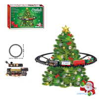 Jouet de voie ferrée pour arbre de Noël à piles avec lumière et musique pour enfants HN972722