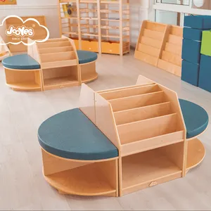 JOOYES wooden furniture Kindergarten modern design reading island preschool kids reading sofa set