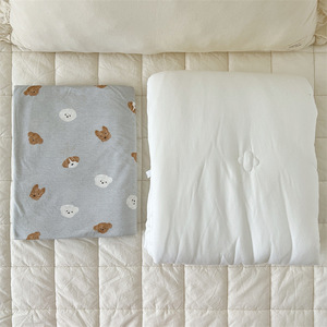 100% coton tricoté bébé couette doux chaud lavable couverture pour nouveau-né infantile berceau ensemble de literie - Product Image 4