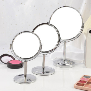 Specchio cosmetico da tavolo a doppia faccia per specchio da scrivania per il bagno delle ragazze in metallo specchio per il trucco - Product Image 3