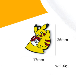 เข็มกลัดโลหะลายการ์ตูนปิกาจูสำหรับติดเสื้อ ขายส่งจากโรงงาน ราคาถูก ขายดี - Product Image 3