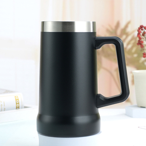 Logo personnalisé 24oz 710ml Tasse de bière en acier inoxydable à double paroi chauffée sous vide avec poignée - Product Image 4