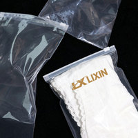 Sacs refermables en PE transparent de 9 x 12 pouces avec fermeture éclair, impression sérigraphique, pour chaussettes, vêtements, sous-vêtements, emballage