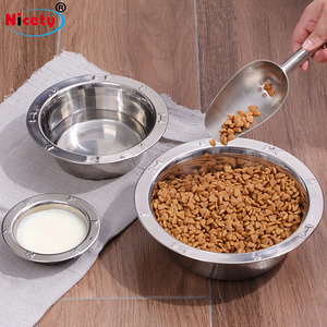 وعاء طعام للحيوانات الأليفة صديق للبيئة من الفولاذ المقاوم للصدأ بأحجام متعددة للحيوانات الصغيرة والكبيرة، تصميم دائري للقطط والحيوانات، مناسب للسفر - Product Image 3