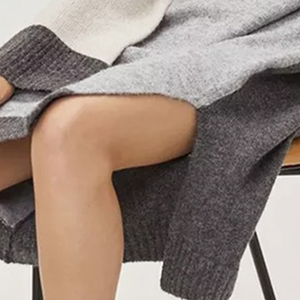 Maglione Casual a collo alto da <span class=keywords><strong>donna</strong></span> Plus-Size con Design senza schienale e motivo Patchwork Intercolor per l'inverno - Product Image 5