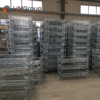 Cage de stockage industrielle personnalisée en acier galvanisé Q235 empilable de type Bordeaux