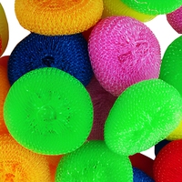 GRAND FLOURISH 30 pièces 8g PP Tampons à récurer en nylon coloré, tampons à récurer en poly-maille, tampons à récurer non abrasifs