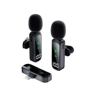 NotatrustTwo Microphones LED Light Lavalier Mic 3 en 1 Microphone sans fil professionnel mini pour iPhone/Android/Caméra - Product Image 5