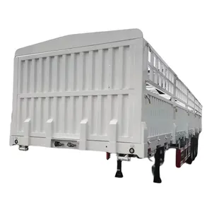New High Quality 40ft 3 Axis 6 Wheel Lattice Cargo Van Trailer Side Wall Semi Trailer For Sale