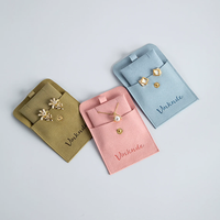 Microfibre De Luxe Petite Pochette À Bijoux Bande Bracelet Collier Emballage anneau boucle d'oreille insérer microfibre Bijoux pochette