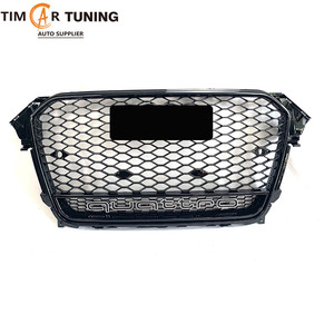 Parrilla Estilo RS4 B8.5 Compatible con <span class=keywords><strong>A4</strong></span>/S4 B8.5 (2013-2016) Sedán OEM Negro Brillante/Cromado Parrilla Delantera Compatible con <span class=keywords><strong>A4</strong></span> S4 B8.5 Facelift - Product Image 1