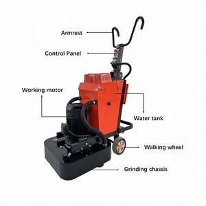 Multi-functional Dust-free Concrete Surface Edge Grinder 380V 7.5kW Long-handled <b>Polishing</b> <b>Floor</b> Grinder with Engine & Gearbox - Product Image 2