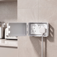 Boîte de protection de prises électriques pour enfants, grande taille, conforme aux normes britanniques, installation facile, protection contre les chocs électriques pour bébés